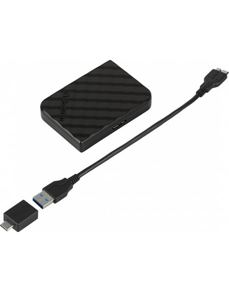 Verbatim Store N Go 512GB Portable mSSD, USB 3.2, Black (53236)