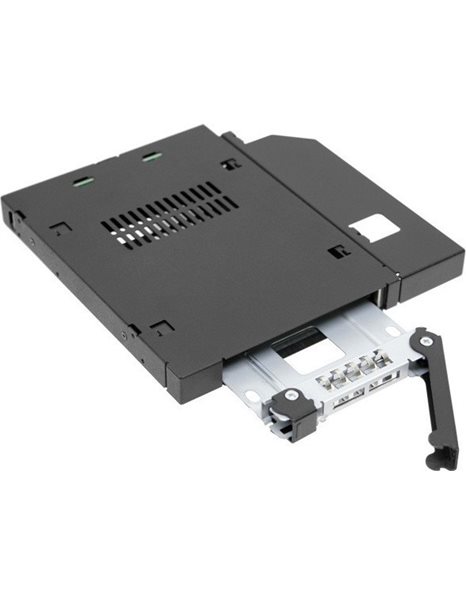 IcyDock ToughArmor 2.5Inch SSD/HDD Hot-Swap SATA Mobile Rack for 9.5mm Ultra Slim CD/DVD-ROM Optical Bay (MB411SPO-2B)
