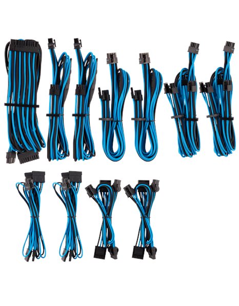 Corsair Premium Individually Sleeved PSU Cables Pro Kit Type 4 Gen 4, Blue/Black (CP-8920228)