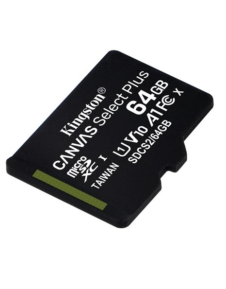 Kingston Canvas Select Plus SDHC 64GB, Read 100MB/S, Class 10 (SDCS2/64GBSP)