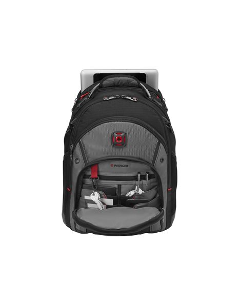 Wenger Synergy 16-inch Laptop Backpack with Tablet Pocket, Black/Gray (600635)