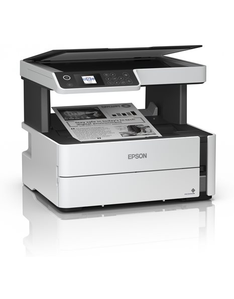 Epson EcoTank M2170 Multifunction Mono Inkjet Printer/Scanner/Copier, A4, Duplex, LAN, Wi-Fi, USB (C11CH43402)