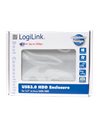 LogiLink External HDD enclosure 2.5-Inch, SATA, USB 3.0, aluminum, silver (UA0106A)