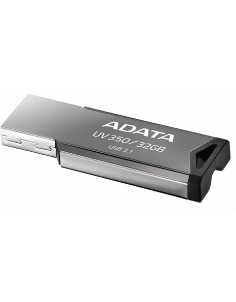 ADATA UV350, 32GB USB 3.1 Flash Drive, Silver (AUV350-32G-RBK)