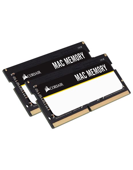 Corsair Mac 32GB Kit (2x16GB) 2666MHz SODIM DDR4  CL18 1.2V, Black (CMSA32GX4M2A2666C18)