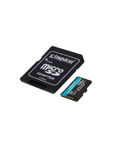 Kingston MicroSD Canvas Go! Plus, SDCG3/128GB, Class 10, SD Adapter (SDCG3/128GB)