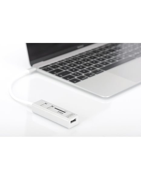 Digitus DIGITUS USB Type-C OTG 3-Port HUB + Card Reader (DA-70243)