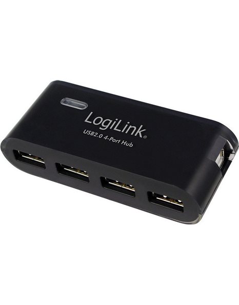 LogiLink USB 2.0 hub 4-port with power supply black (UA0085)