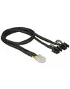 Delock PCI Express power cable 6 pin female to 2 x 8 pin male 30 cm (85455)