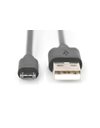 Digitus USB Connection Cable, USB Type A To Micro B St/St, USB 2.0 Compatible, 1.8m, Black (AK-300127-018-S)