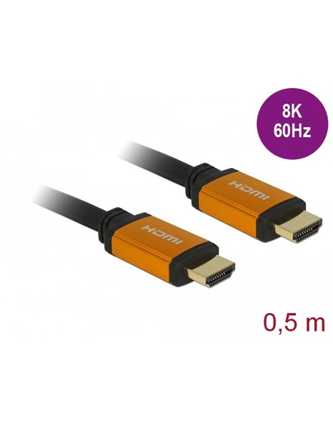 Delock High Speed HDMI Cable 48 Gbps 8K 60 Hz 0.5 m (85726)