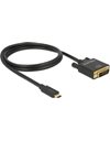 Delock Cable USB Type-C male to DVI 24+1 male 4K 30 Hz 1 m black (85320)