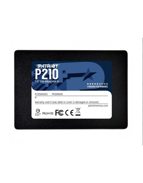 Patriot P210 256GB SSD, 2.5-Inch, SATA3, 500MBps (Read)/400MBps (Write) (P210S256G25)