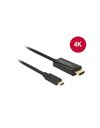Delock Cable USB Type-C male to HDMI male 4K 30 Hz 2 m black (85259)