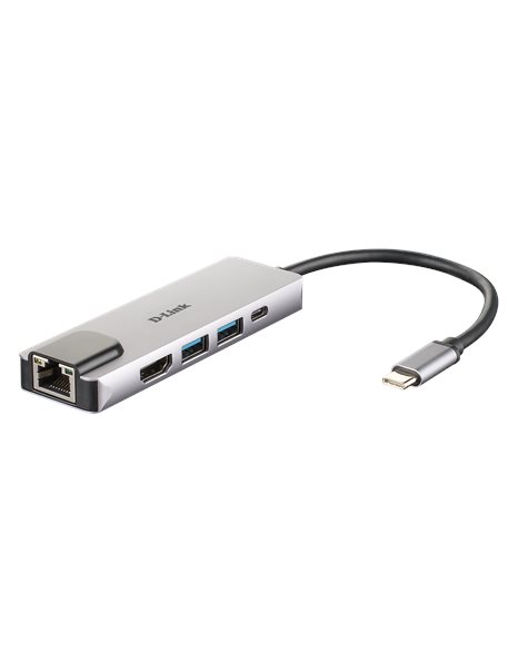 D-Link  5in1 USB C  Hub with HDMI/Ethernet and Power Delivery (DUB-M520)