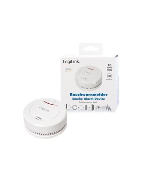 LogiLink Smoke Detector with VdS Approval, Smoke sensor (SC0010)