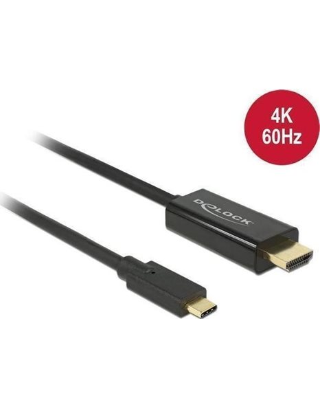 Delock Cable USB Type-C male to HDMI male (DP Alt Mode) 4K 60 Hz 3 m black (85292)