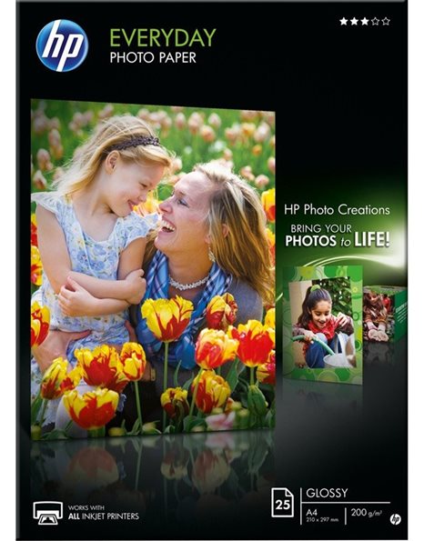 HP Εveryday Photo Semi Glossy Paper A4 170gr 25 Sheets (Q5451A)
