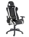 LC-Power Ergonomic gaming chair with removable head and haunch cushions, Black/White (LC-GC-2)