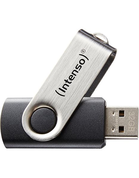 Intenso  Basic Line 16GB USB2.0 Flash Drive, Black & Silver (3503470)