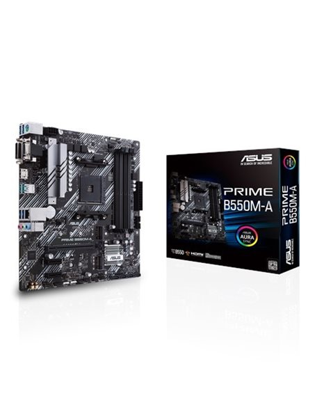 Asus PRIME B550M-A, AMD, Socket AM4, mATX, 4 xDDR4,4xSATA3, M.2, GLAN, USB3.2, HDMI, DVI,VGA (90MB14I0-M0EAY0)