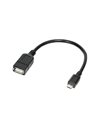 Logilink USB to Micro USB OTG F/M for Smartphone, 0.2m, Black (AA0035)