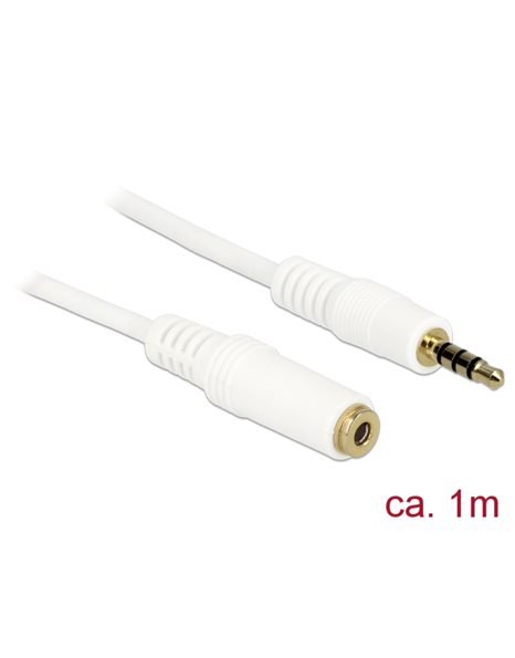 Delock Extension Cable Audio Stereo Jack 3.5 mm male to female IPhone 4 pin 1 m (84480)