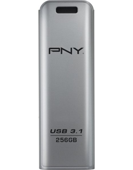 PNY Elite Steel USB 3.1 Flash Drive 256GB, 80MBps (Read)/20MBps (Write), Silver (FD256ESTEEL31G-EF)