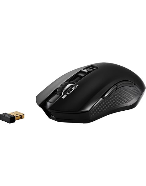 Sharkoon Skiller SGM3 Wired/Wireless Optical Mouse, 7 Buttons, 6000dpi,  Black (4044951021543)