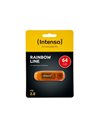 Intenso Rainbow Line 64 GB USB2.0 Flash Drive, Orange (3502490)