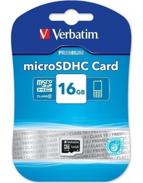 Verbatim Premium U1 Micro SDHC Card 16GB (44010)