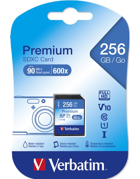 Verbatim Premium U1 SDXC Card 256GB (44026)