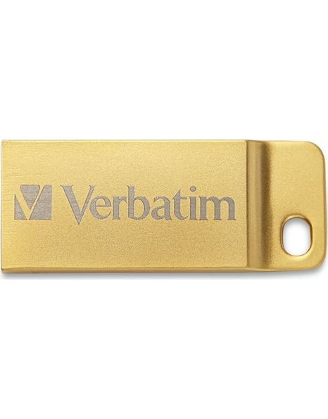 Verbatim Metal Executive 64GB USB 3.2 Flash Drive, Gold (99106)