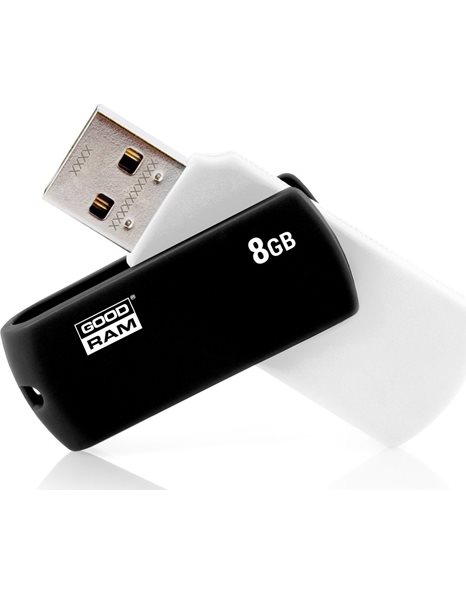 GoodRAM UCO2 8GB USB 2.0 Flash Drive, Black & White (UCO2-0080MXR11)