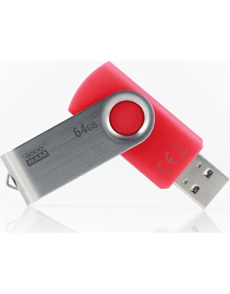 GoodRAM UTS3 64GB USB 3.0 Flash Drive, Red (UTS3-0640R0R11)