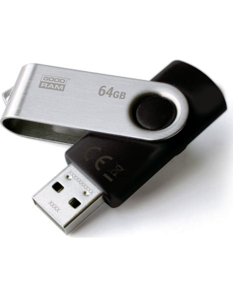 GoodRAM UTS3 64GB USB 2.0 Flash Drive, Black (UTS2-0640K0R11)