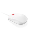 Lenovo Essential USB Mouse, 1600DPI, 3 Buttons, Wired, White