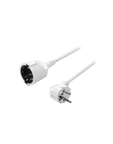 LogiLink Power cord extension, CEE 7/7 to CEE 7/3, 3m, white (LPS101)