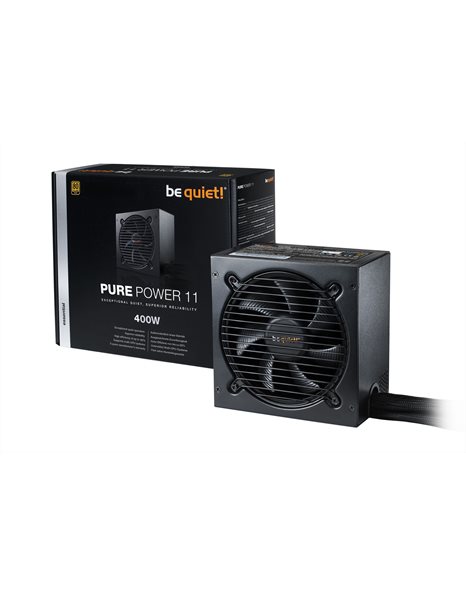 Be Quiet Pure Power 11 400W Power Supply, 80+ Gold, Active PFC, 120mm Fan, Non Modular (BN292)