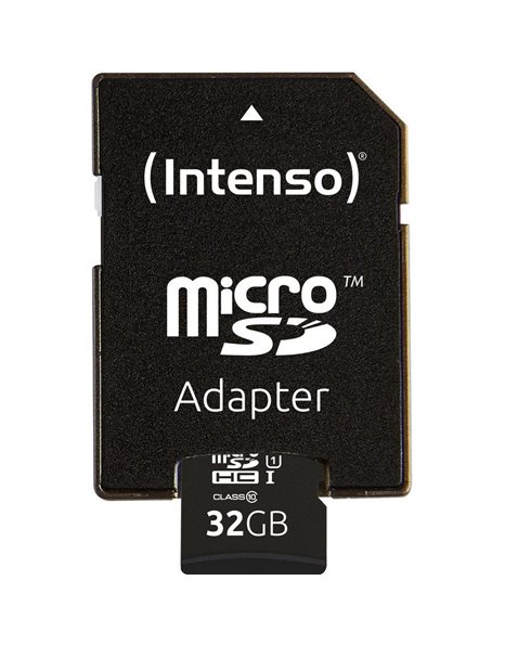 Intenso MicroSDHC 32GB  UHS-I C10 45MB/s, SD-Adapter (3423480)