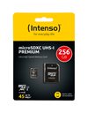 Intenso  Micro SDXC 256GB Intenso Premium C10 UHS-I 80MB/s, SD-Adapter (3423492)