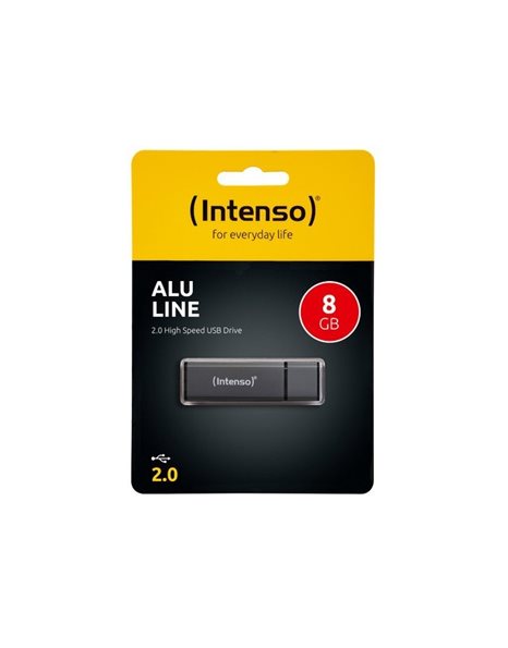 Intenso Alu Line 8 GB USB2.0 Flash Drive, Anthracite (3521461)