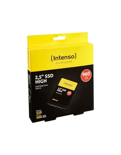 Intenso High 960 GB SSD, 2,5 inch, SATA3, 520MBps (Read)/ 480MBps (Write) (3813460)
