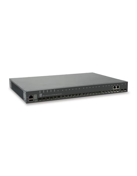 LevelOne GTL-2882, KILBY 28-Port Stackable L3 Lite Managed Gigabit Fiber Optic Switch, 1x10GbE Module Slot (GTL-2882)