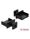 Delock Dust Cover for USB Type-A female with grip 10 pieces black (64009)