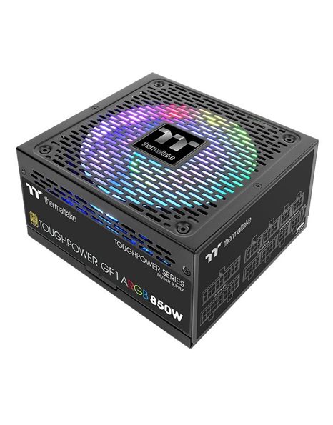 Thermaltake Toughpower GF1 ARGB 850W Power Supply, 80+ Gold, ATX, 140mm Fan, Active PFC, Fully Modular (PS-TPD-0850F3FAGE-1)