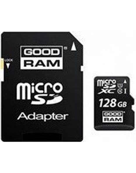 GoodRAM M1AA MicroSDHC 128GB C10, 100MB/S, SD-Adapter (M1AA-1280R12)