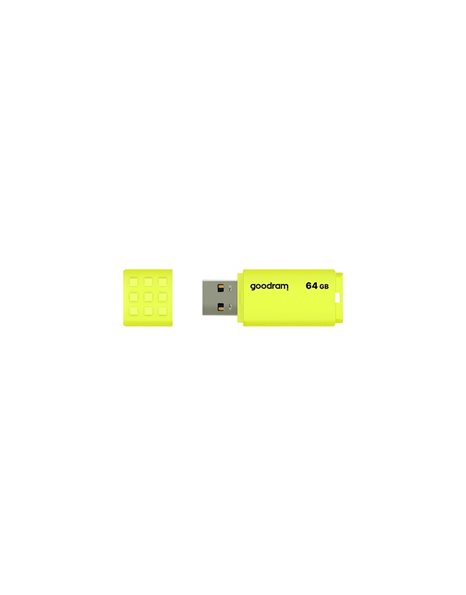 GoodRAM UME2 64GB USB 2.0 Flash Drive, Yellow (UME2-0640Y0R11)