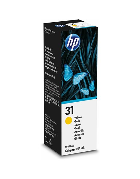 HP 31 70-ml Yellow Original Ink Bottle (1VU28AE)