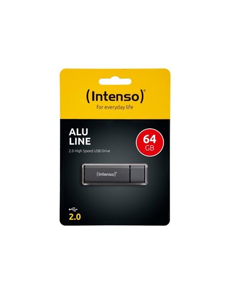 Intenso Alu Line 64 GB USB2.0 Flash Drive, Anthracite (3521491)